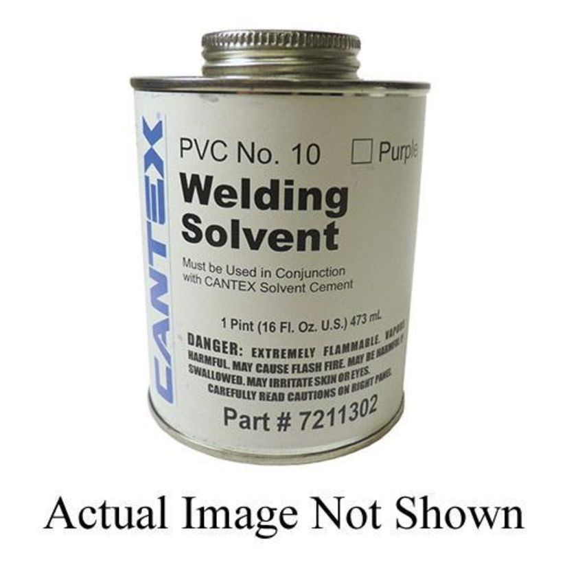 CANTEX 7211302 #10 Low VOC Conduit Primer, 1 pt Can, Thin Liquid Form, Purple, 0.924