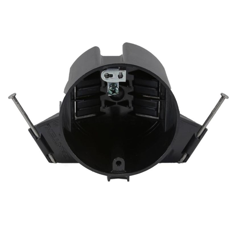 CANTEX EZ BOX EZ18CNG Non-Metallic Ceiling Box With Wire Clamp, Nail, PVC, 18 cu-in, 3.88 in L x 2.68 in H