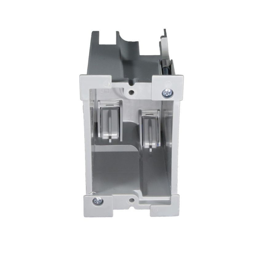 CANTEX EZ18SO-HW EZ-Box Heavy Wall Electrical Switch and Outlet Box With EZ Mount Clamp, Wire Clamp, PVC, 18 cu-in Capacity, 1 Gang, 2.4 in W x 3.6 in D x 3.285 in H