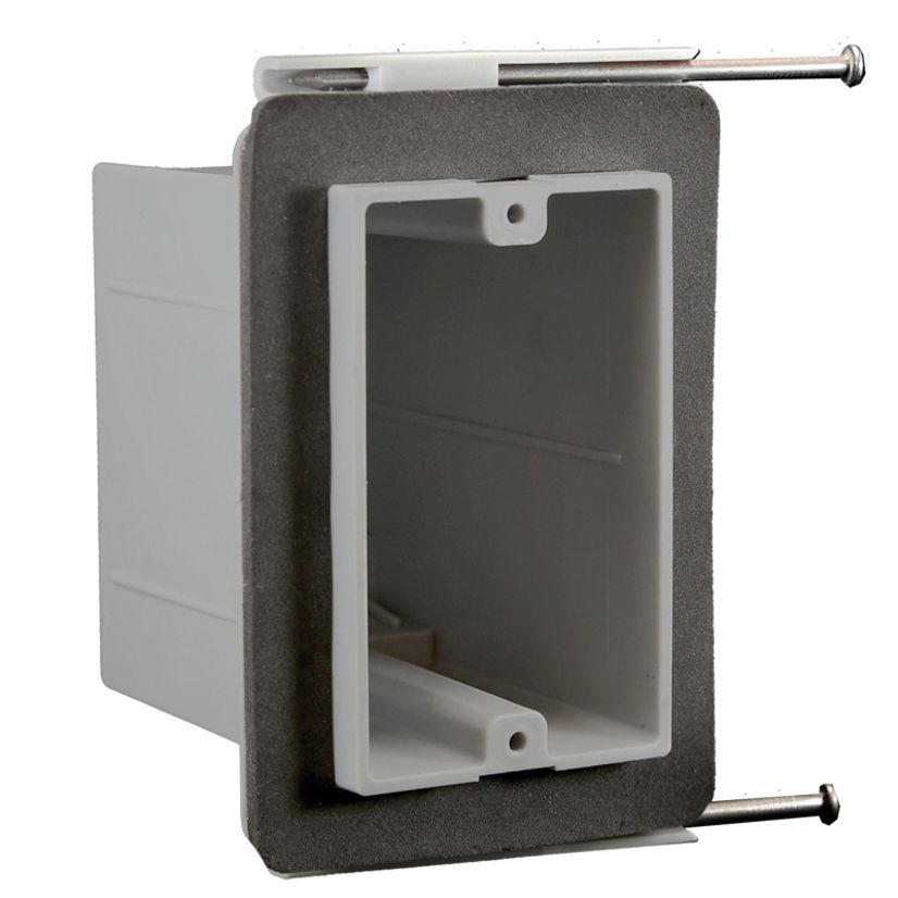 CANTEX EZ23SN-RG EZ-Box Vaporproof Box With Gasket, Wire Clamp, PVC, 23 cu-in Capacity, 1 Gang, 2.3 in W x 3.74 in D x 3.7 in H