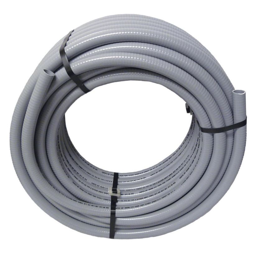 CANTEX V06ADA1 Liquid Tight Flexible Non-Metallic Conduit, 3/8 in Trade, 0.484 in ID x 0.69 in OD, 100 ft/Coil L, PVC