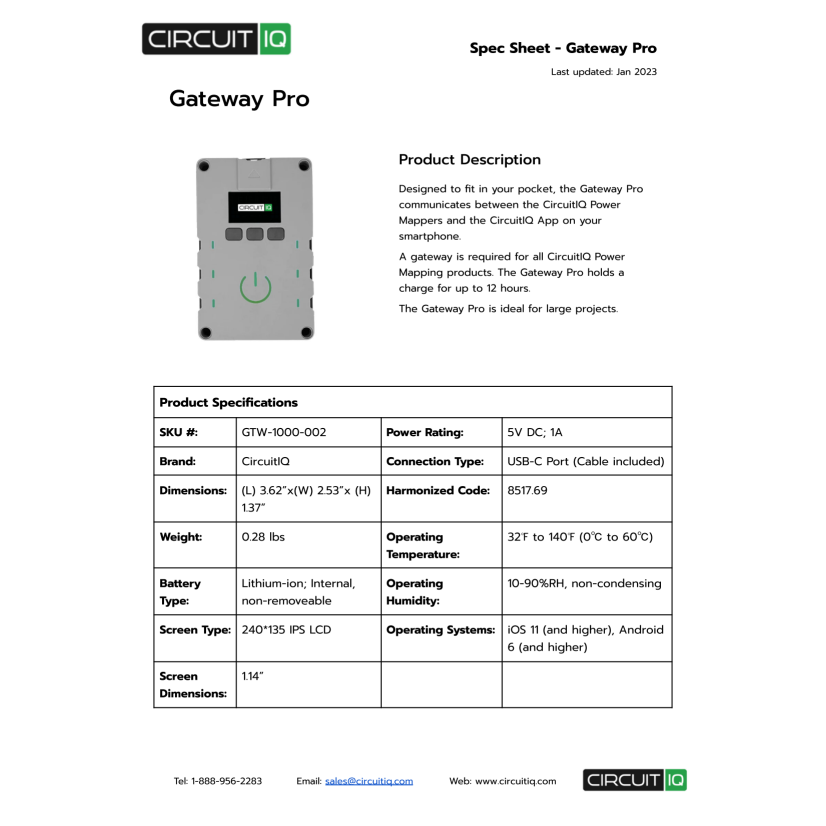CircuitIQ GTW-1000-002 Gateway Pro