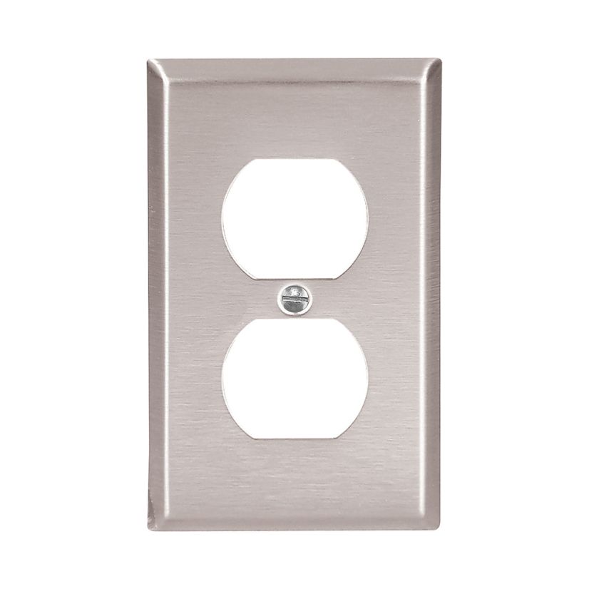 Cooper Lighting 93101-BOX WALLPLATE 1G DUPLEX RECEPTACLE STD SS