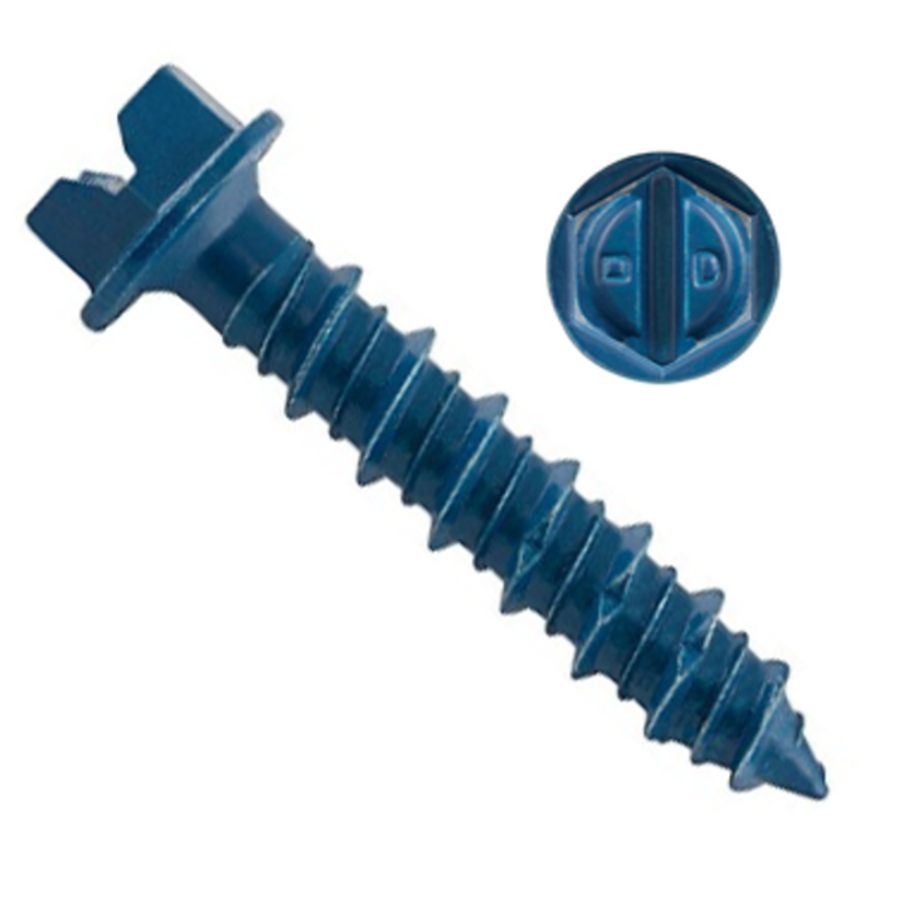 DeWALT UltraCon+ DFM12700 Screw Anchor, 3/16 in Dia, 1-1/4 in OAL, Hex Head Drive, Carbon Steel