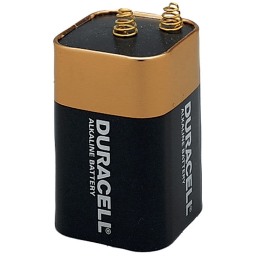 Duracell® Coppertop® MN908 Rectangular Lantern Battery, Alkaline Manganese Dioxide, 6 VDC, 13 Ah, Lantern