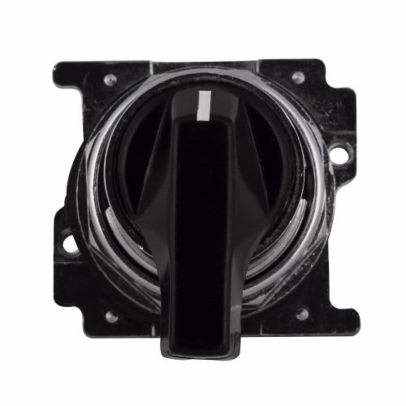 EATON Cutler-Hammer Series 10250T3023 Heavy Duty Oiltight/Watertight Non-Illuminated Selector Switch Operator With Cap, 30.5 mm, Lever Operator, 3 Positions, Black