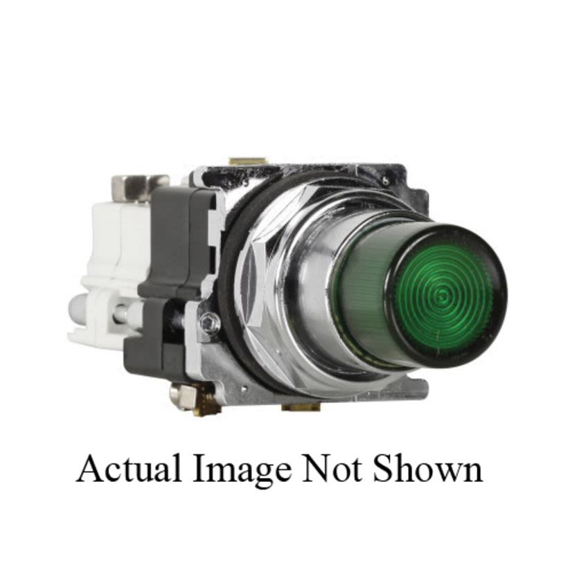 EATON Cutler-Hammer Series 10250T397LAD24-1 Heavy Duty Illuminated Assembled Pushbutton, 30.5 mm, 1NO 1NC Contact, Amber