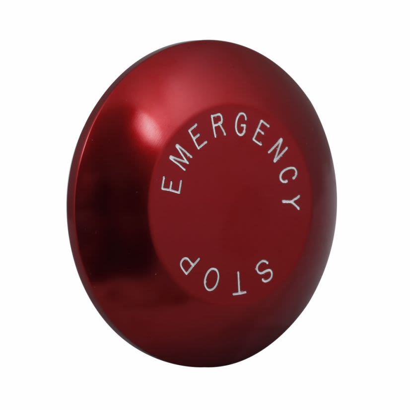 EATON Cutler-Hammer Series 10250TJ63 Heavy Duty Oiltight/Watertight Operator Button, 2.4 in L x 2.1 in W x 3.3 in H, NEMA 1/2/3/3R/4/4X/12/13/IP65, Round, EMERG. STOP, Anodized Aluminum