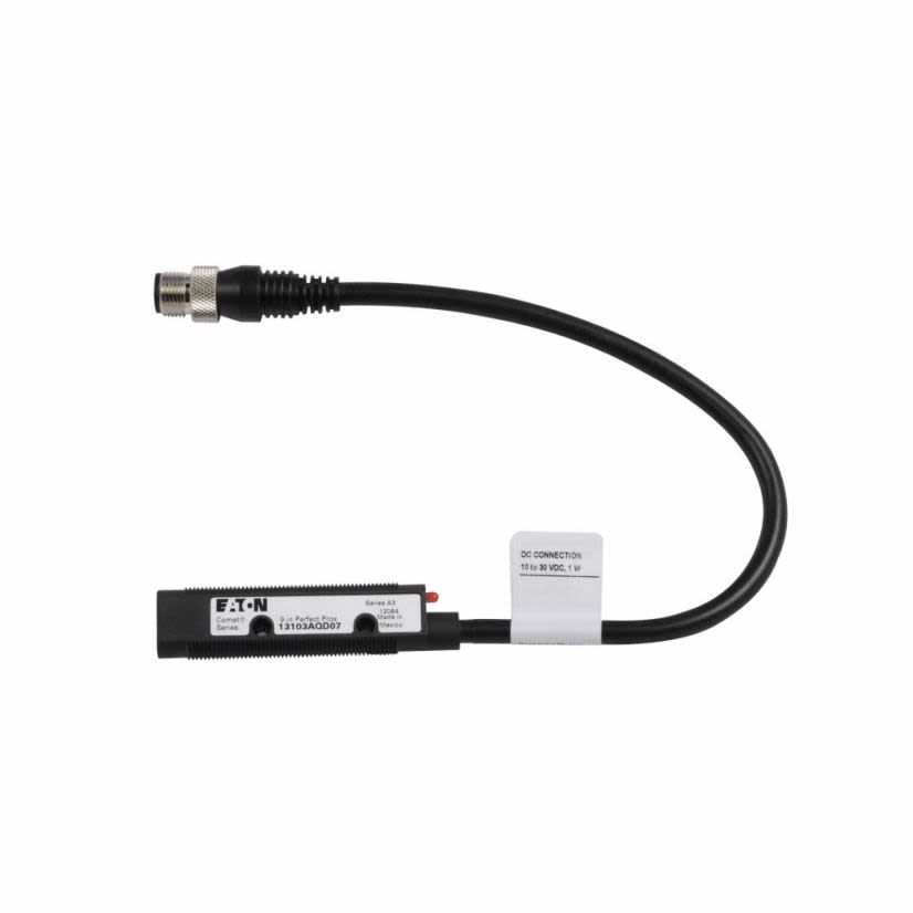 EATON Perfect Prox 13103AQD07 Comet 3/4-Wire Forward Viewing Photoelectric Sensor, Tubular Shape, 9 in, Infrared Sensing Beam, 1/3.5 ms Response, NPN/PNP Open Collector Output