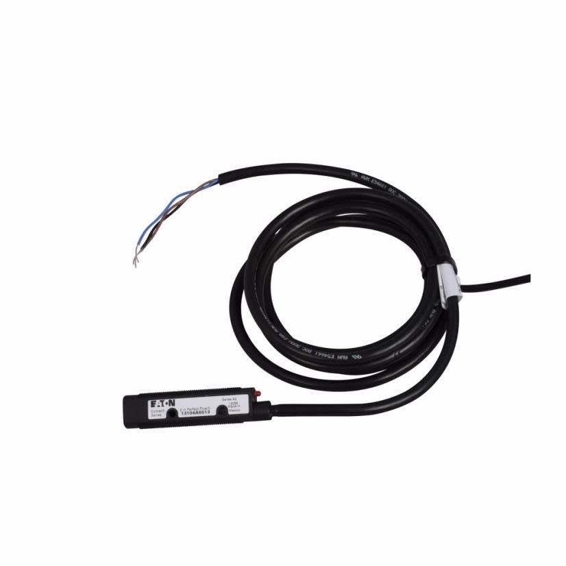 EATON Cutler-Hammer Series Perfect Prox® 13104A6513 Comet 3/4-Wire Forward Viewing Photoelectric Sensor, Tubular, 2 in, Red Laser Sensing Beam, 10 ms Response, AC L1 Switched/DC NPN Open Collector Output