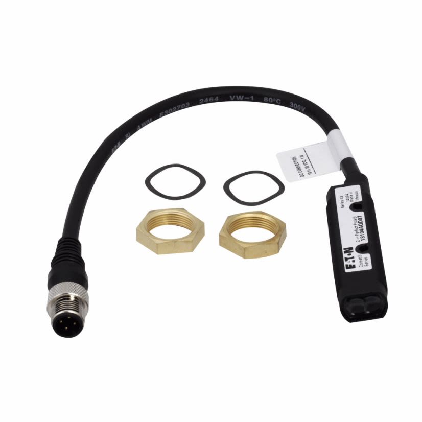 EATON Cutler-Hammer Series Perfect Prox® 13104AQD07 Comet 3/4-Wire Forward Viewing Photoelectric Sensor, Tubular Shape, 2 in, Red Laser Sensing Beam, 1/3.5 ms Response, NPN/PNP Open Collector Output