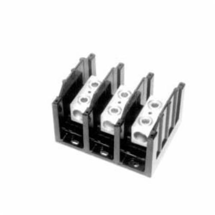 EATON Bussmann Series 16005-4 Splicer Power Terminal Block, 600 VAC/VDC, 310 A, 4 Poles, 6 AWG to 350 kcmil Wire, Thermoplastic