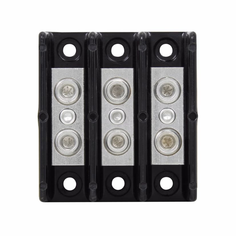 Edison Magnum 16204-3 Barrier/Splicer Power Terminal Block, 600 V AC/DC, 175 A, 3 Poles, 8 to 2/0 AWG Wire, Thermoplastic