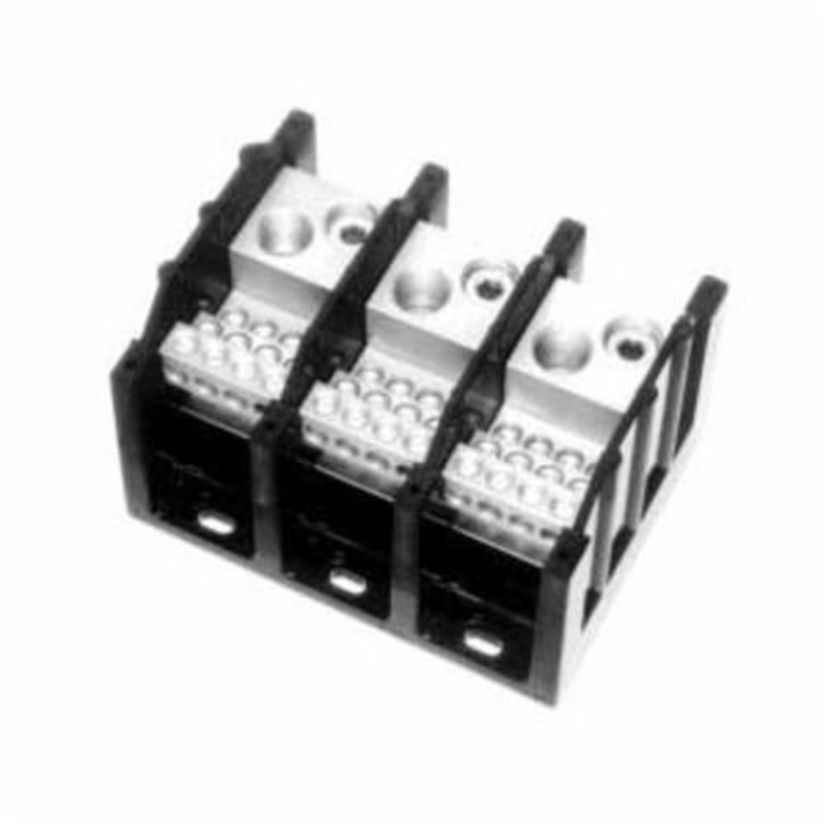 EATON Bussmann Series Magnum® 16372-1 Barrier Power Terminal Block, 600 VAC/VDC, 310 A, 1 Pole, 6 AWG to 350 kcmil, 14 to 10 AWG Wire, Thermoplastic