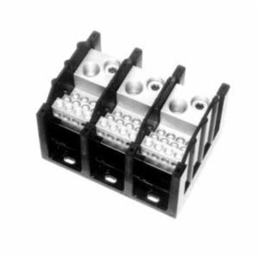 EATON Bussmann Series Magnum® 16530-1 Barrier Power Terminal Block, 600 VAC/VDC, 760 A, 1 Pole, 2 AWG to 600 kcmil, 14 to 4 AWG Wire, Thermoplastic