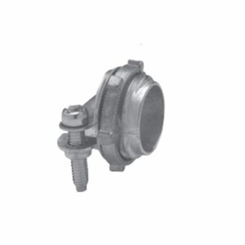 Hubbell RACO® 2632 Set Screw Conduit Connector, 1/2 in Trade, 5/8 in Cable Openings, Die Cast Zinc
