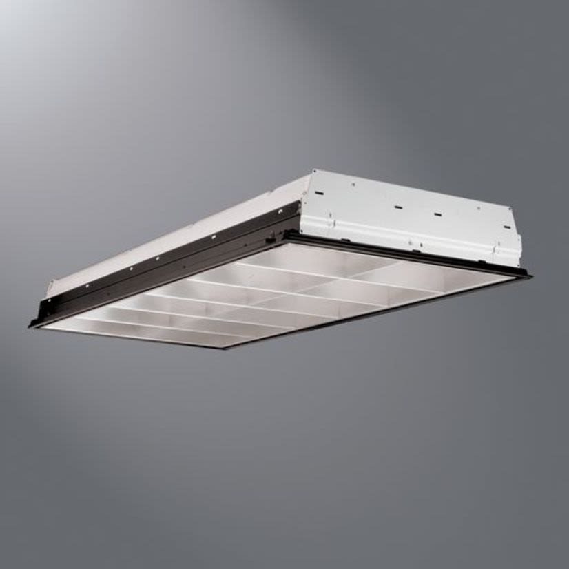 Metalux 2EP3GX-232S26I-UNV-EB81-U 2EP3GAX/Paralux III High Performance Standard Commercial Indoor Troffer, (2) T8 Lamp, 64 W Fixture, 120 to 277 V AC, Steel Housing