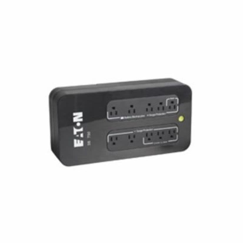 EATON Cutler-Hammer Series 3S750 Uninterruptible Power Supply, 120 VAC Input, 102 to 132 VAC Output, 750 VA/450 W Power Rating, 45 min Backup, 10 Outlets