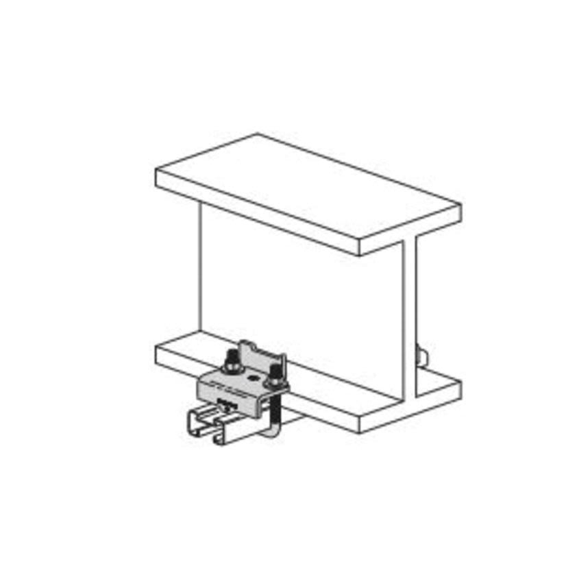 B-Line 4D441-21ZN Universal Beam Clamp, 3/4 in THK Flange, 1200 lb Load, Zinc Plated