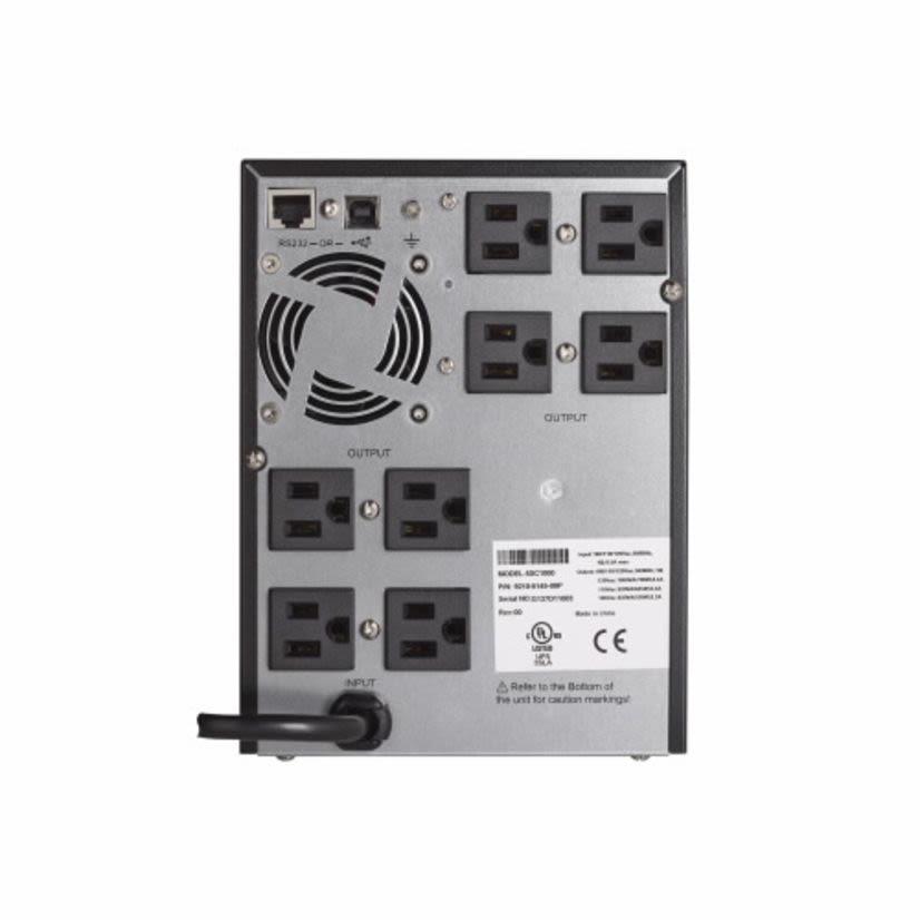 EATON 5SC1000 Uninterruptible Power Supply, 96 to 144 V AC Input, 100/110/120 VAC Output, 700 W Power Rating, 8 Outlets