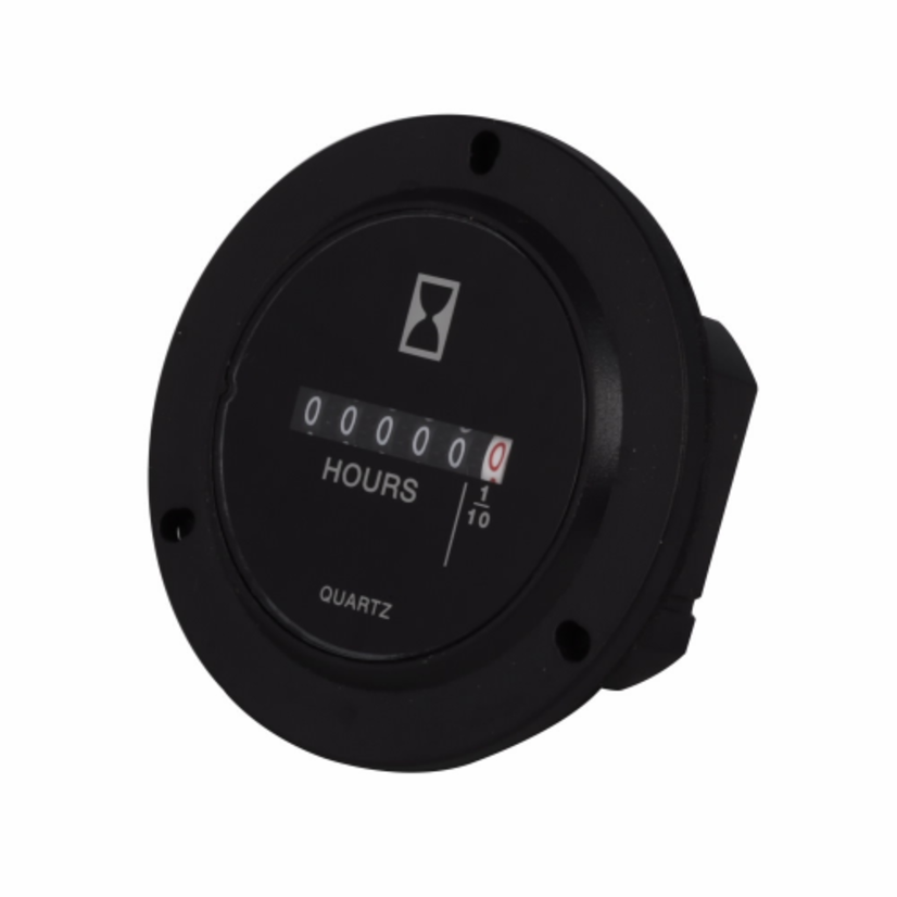 EATON Cutler-Hammer Series 6-T-3H-508RPM-406 Hour Model Round Time Meter, 6 Digits, LCD Display