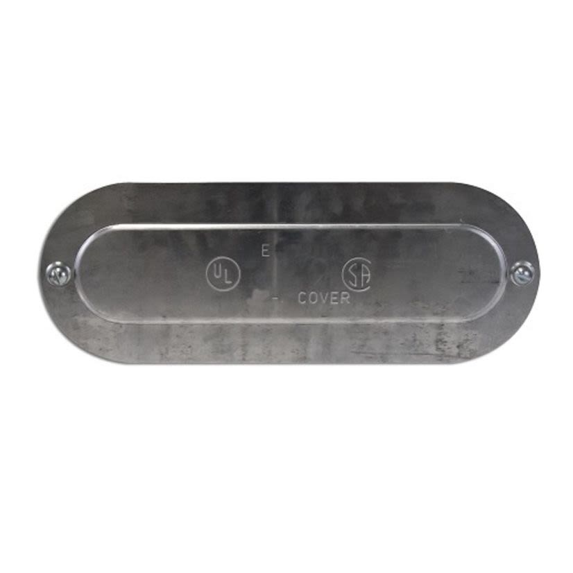 EATON Crouse-Hinds Condulet 680G Form 8 Blank Cover With Neoprene Integral Gasket, 2 in Hub, For Use With Condulet Rigid Conduit Bodies, Sheet Steel, Electro-Galvanized/Aluminum Acrylic Painted