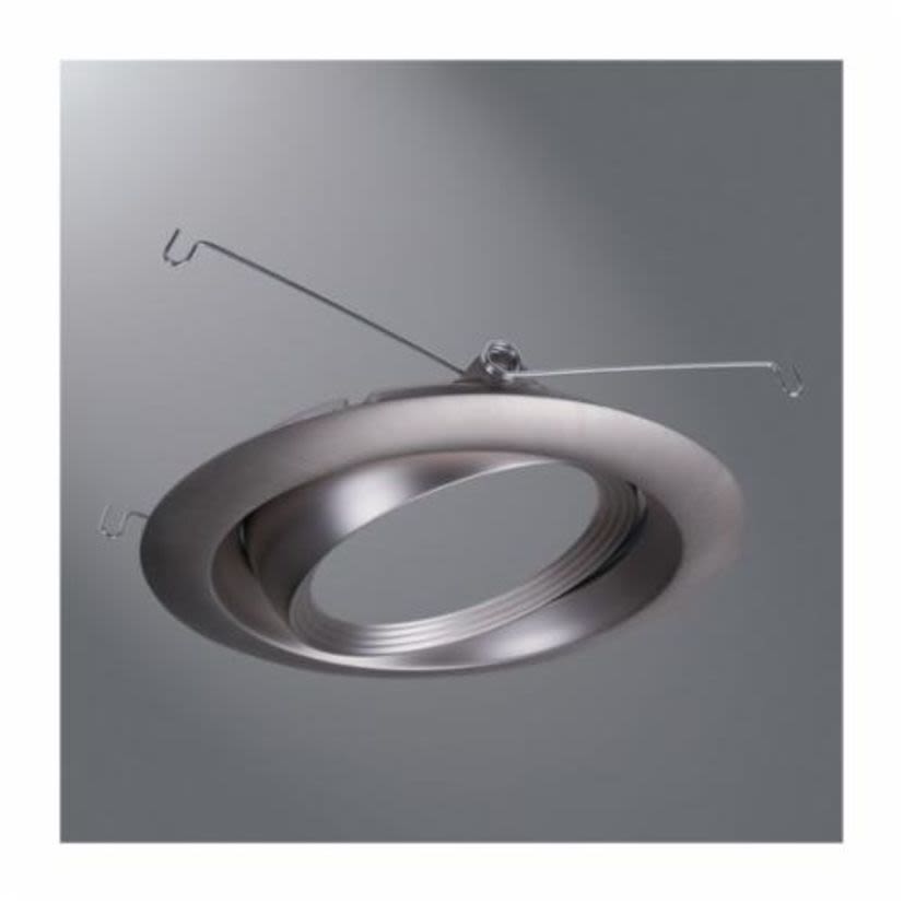 Cooper Lighting HALO 694TBZB Eyeball Low Profile New Construction/Remodel/Retrofit Lighting Trim With Baffle and White Flange, 6 in ID x 7.3 in OD, ML56 LED Lamp, For Use With ML56 Series LED Light Module