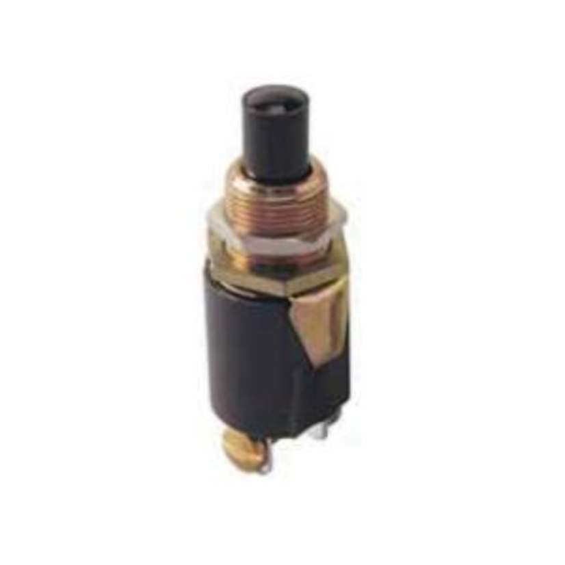 EATON 8411K12 1-Pole Light Duty Non-Illuminated Pushbutton, 1NO SPST Contact, Black
