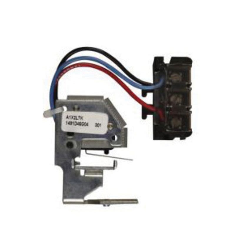 EATON Cutler-Hammer Series A1X5PK Field/Left Side Pole Mount Auxiliary Switch Factory Installation Kit With Standard Markings, 600 VAC/125/250 VDC, 1 Contact, For Use With C Series Type HMCP N-Frame Molded Case Circuit Breaker, Pigtail Lead