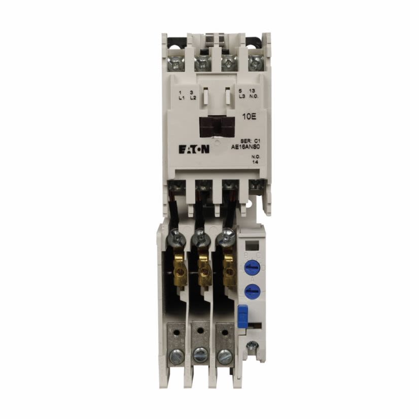 EATON Cutler-Hammer Series AE16BN0AC Open IEC Contactor, 110/120 VAC V Coil, Non-Reversing Action, 3 Poles, NEMA 0 Enclosure