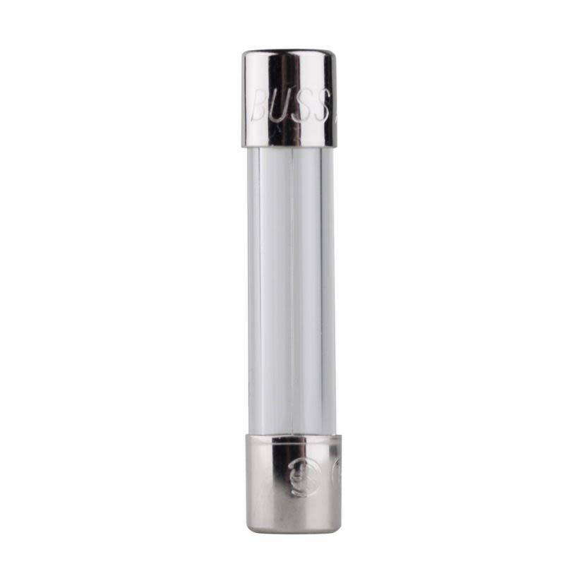 Bussmann AGC-2/10-R Small Dimension Fast Acting Fuse With Nickel Plated Brass End Caps, 2/10 A, 250 V AC, 100 A, 10 kA Interrupt, Cylindrical Body