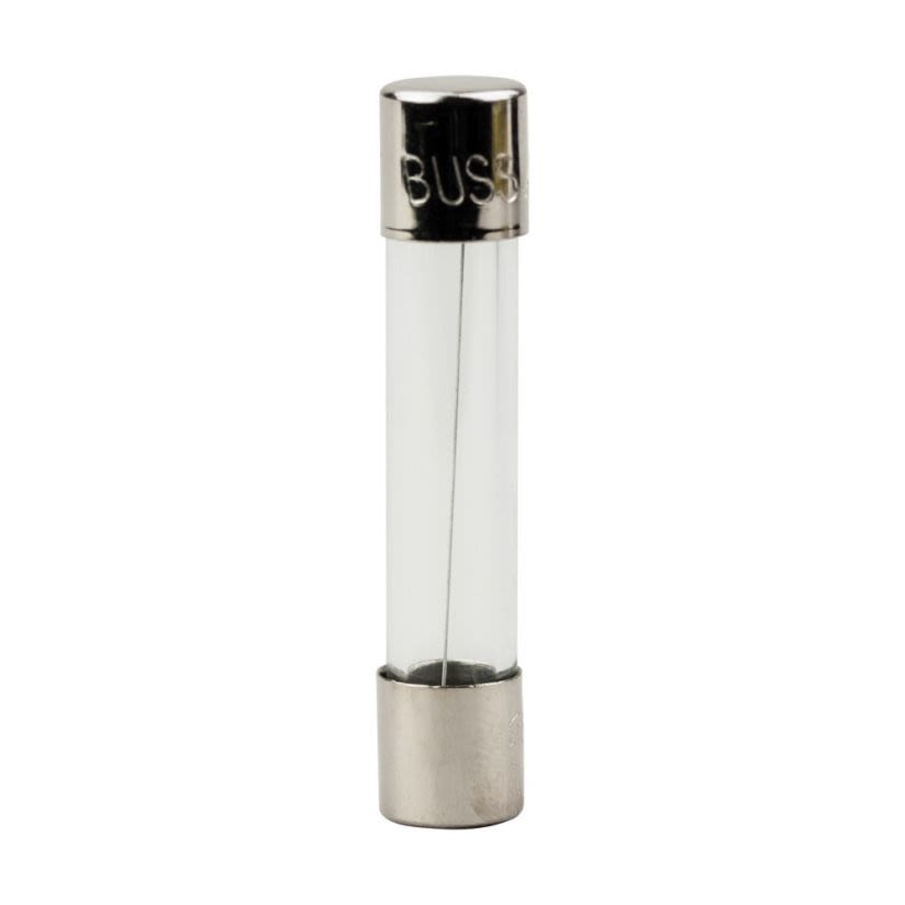 Bussmann AGC-3/8-R Small Dimension Fast Acting Fuse With Nickel Plated Brass End Cap, 0.375 A, 250 V AC, 35 A, 10 kA Interrupt, Cylindrical Body