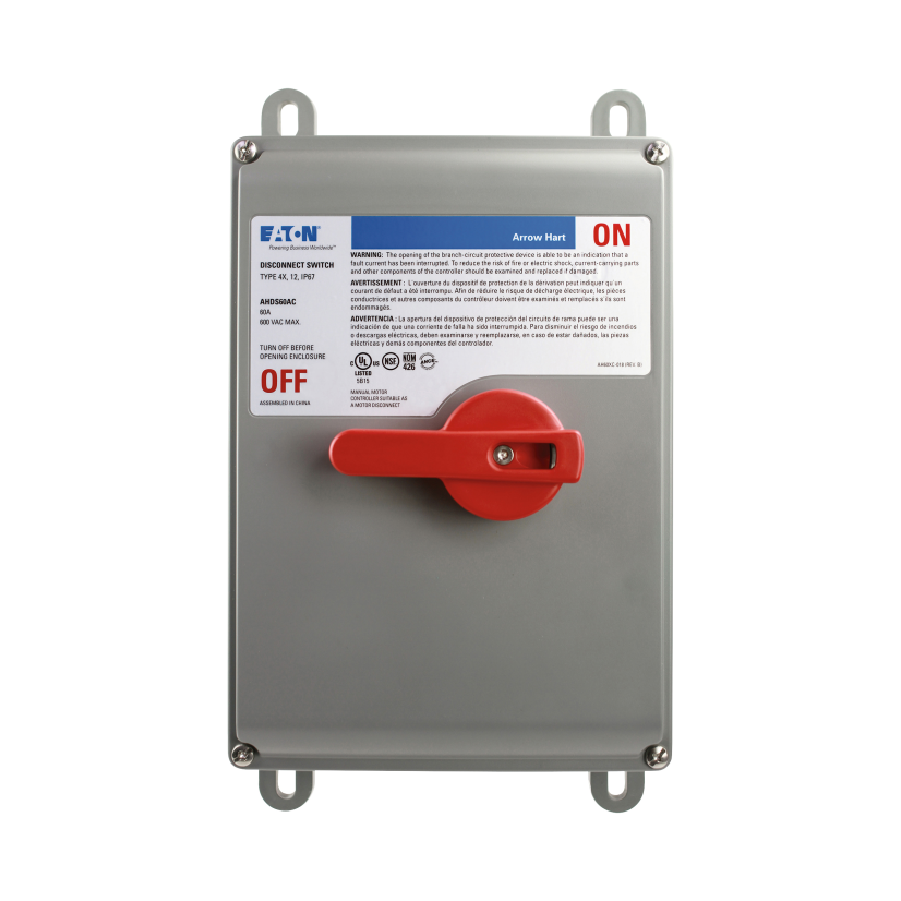EATON AHDS60AC Non-Fusible Flow Switch, 600 V AC, 60 A