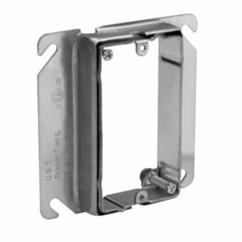 EATON Crouse-Hinds series AMR1 Adjustable Mud Ring, 4 Inch L x 4 Inch W, Steel, 3/4 to 1-1/2 Inch Raised