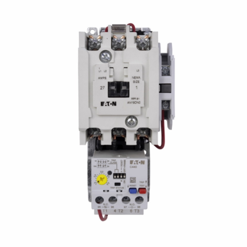 EATON AN19DN0A5E045 Freedom Full Voltage Open NEMA Starter With C440 EOLR Standard Feature Set, SEL Reset, SEL Class (10a, 10, 20, 30), 110/120 VAC V Coil, Non-Reversing Action, 3 Poles, NEMA 1 Enclosure