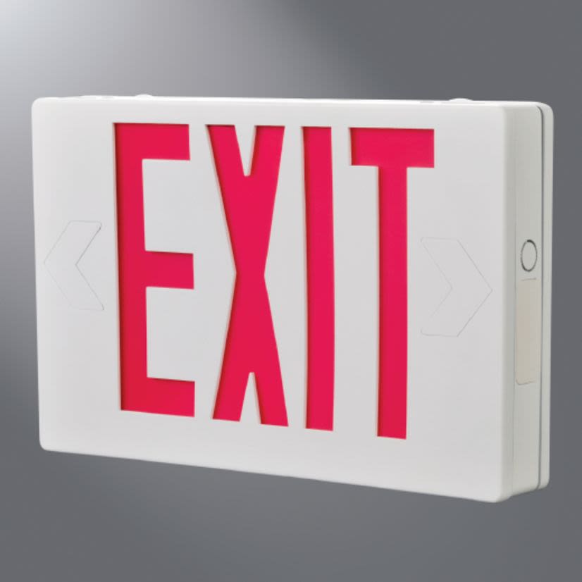 Cooper Lighting Sure-Lites APX7R Emergency Exit Sign Lamp, LED Lamp, 120/277 VAC, EXIT Legend