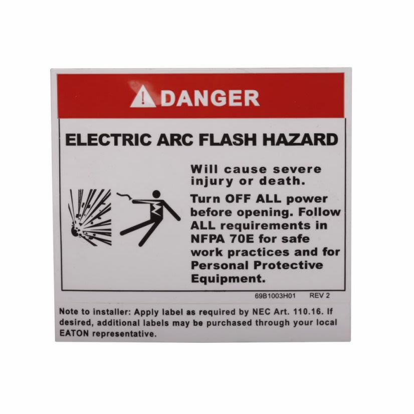 EATON Cutler-Hammer Series ARCFLASHLBL Arc Flash Warning Label Kit