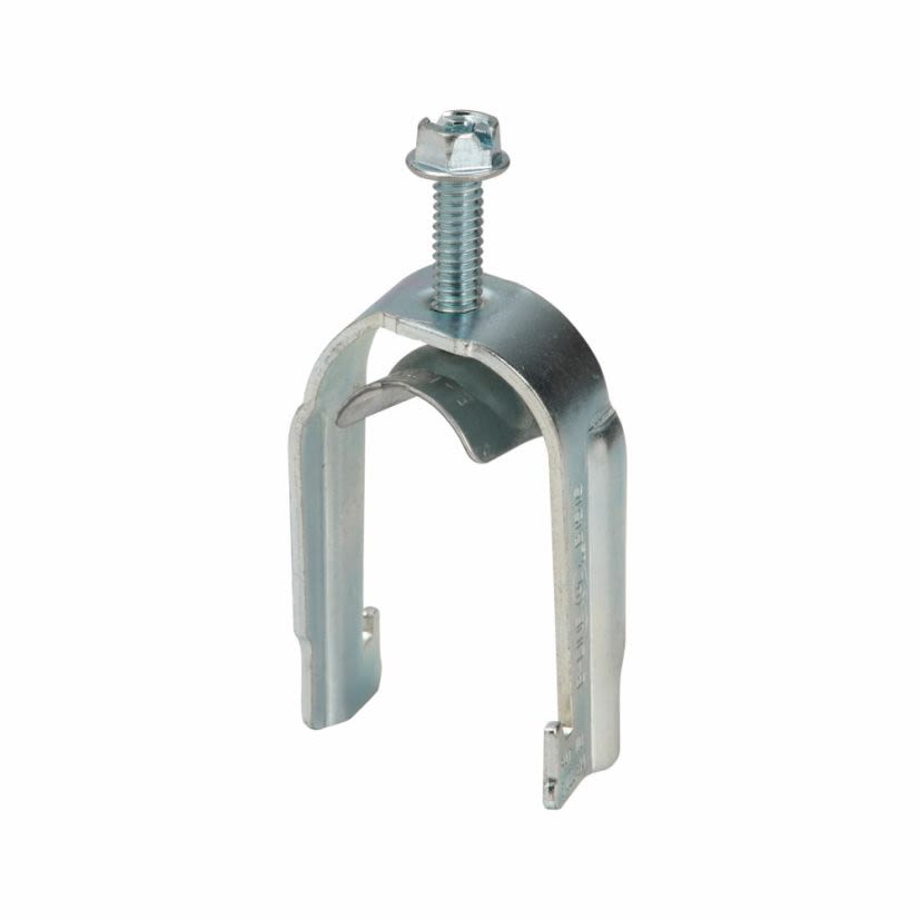 EATON B-Line Series B1516S Conduit Strut Clamp With Saddle, 1 in Conduit, 300 lb Load, 0.75 to 1.05 in OD, Steel