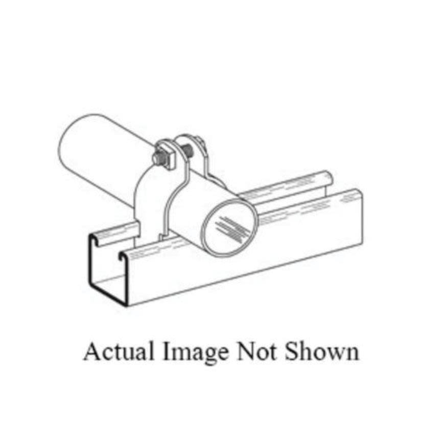EATON B-Line Series B2025DCU(3/8CT) Tubing Clamp, 3/8 in Conduit, 400 lb Load, 1/2 in OD, Low Carbon Steel