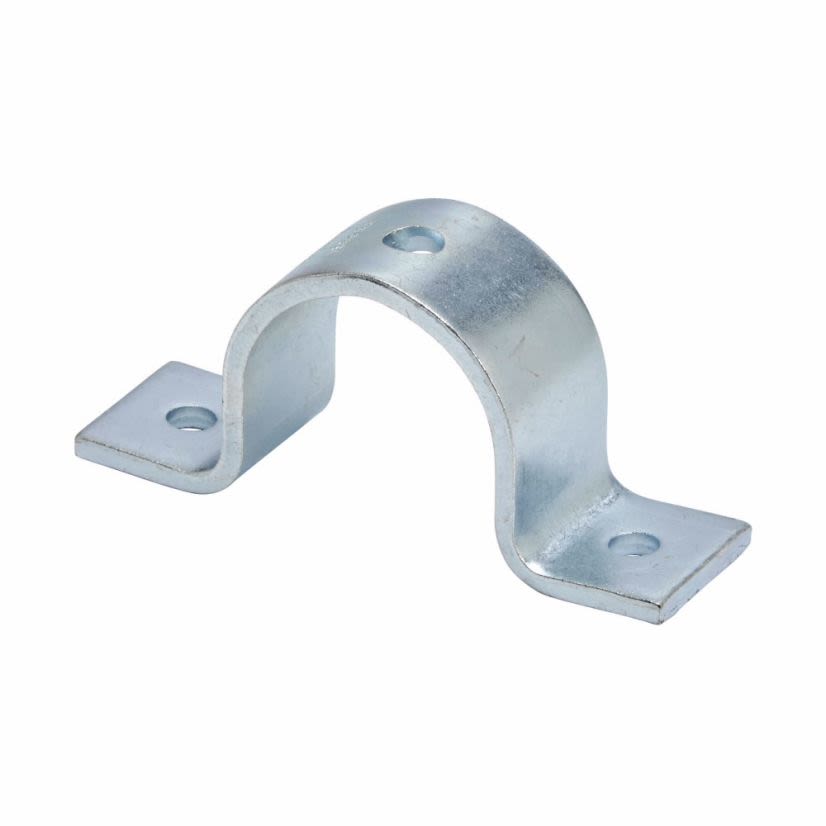 Eaton B-Line B2400-3/4ZN 2-Hole Pipe Strap, 3/4 in Nominal, 600/150/105 lb Load, Carbon Steel