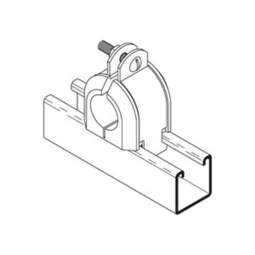 EATON B-Line Series Insulclamp™ B4060ZN 2-Piece Cable Clamp, 3/8 in Conduit, 3/8 in OD, Thermoplastic Elastomer