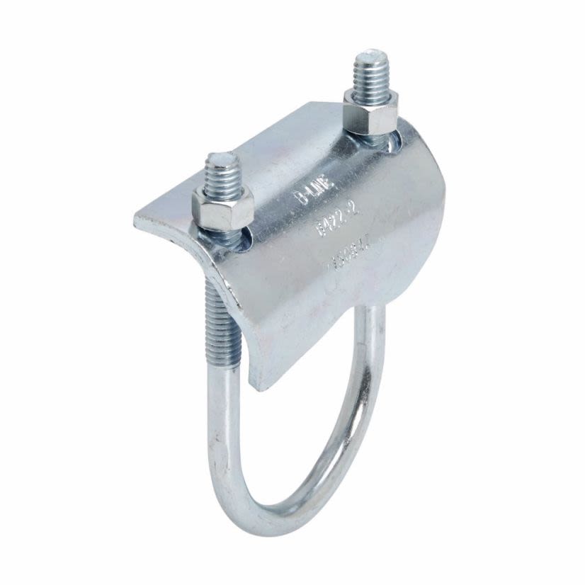 EATON B-Line Series B422-1ZN Right Angle Beam Clamp, 1 in Conduit, 400 lb Load, Low Carbon Steel, Zinc Plated