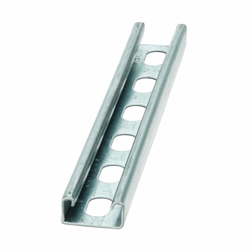 B-Line B54SH-120GRN Single Slotted Metal Framing Channel, 120 in L 1-5/8 in W 13/16 in D 14 ga THK, Low Carbon Steel, Dura Green, Domestic