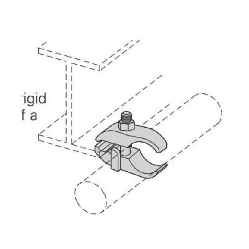 EATON B-Line Series B670-11/2HDG Parallel Pipe Clamp With Hardware, 1-1/2 in Rod, Malleable Iron, Hot Dipped Galvanized, Import
