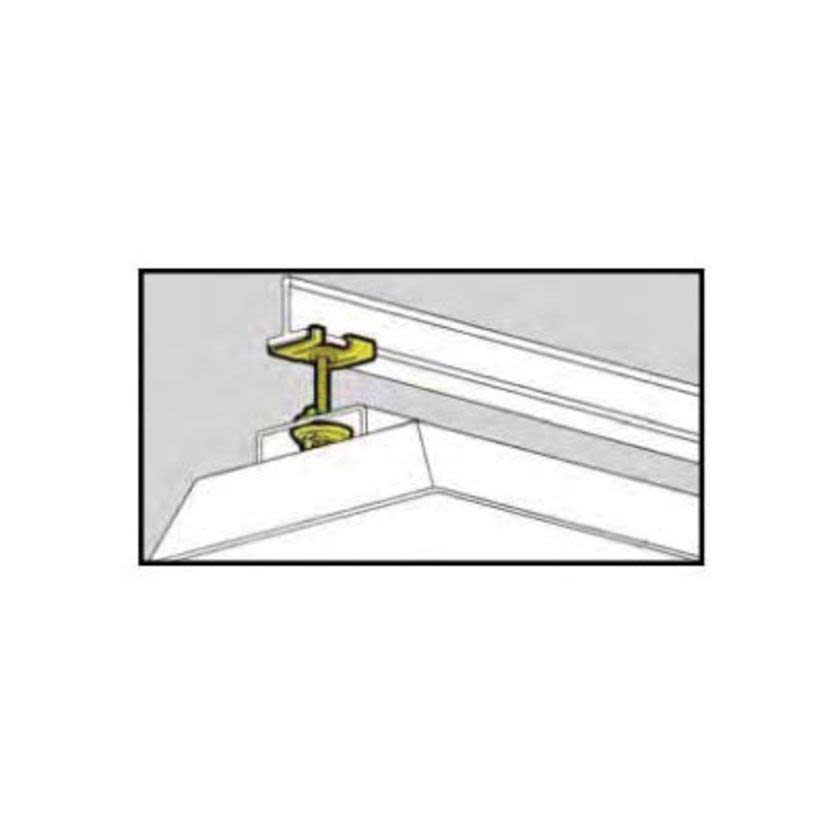 EATON B-Line Series BA-4-16-W Acoustical Tee, 15/16 in, For Use With T-Bars Electrical Fixture, 50 lb Load, Cold Rolled High Carbon Steel, Zinc Phosphate