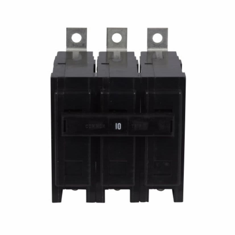 EATON Cutler-Hammer Series QuickLag® BAB3010H Type BAB Miniature Circuit Breaker, 240 VAC, 10 A, 10 kA Interrupt, 3 Poles, Non-Interchangeable/Thermal Magnetic Trip
