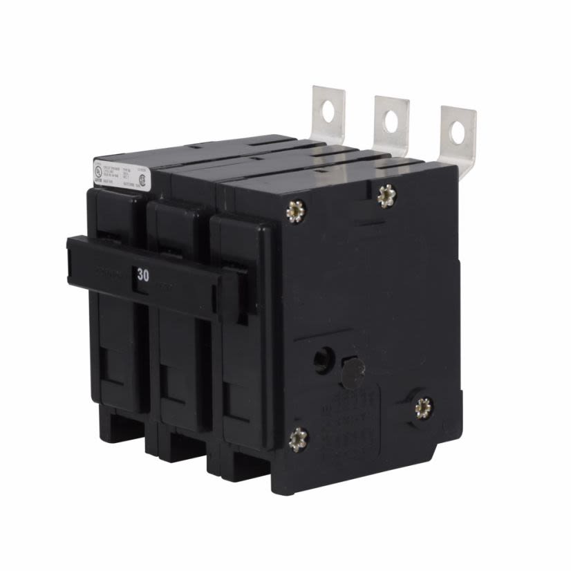 EATON QuickLag BAB3050HS Type BAB Miniature Circuit Breaker, 240 V AC, 50 A, 10 kA Interrupt, 3 Poles, Thermal Magnetic Trip