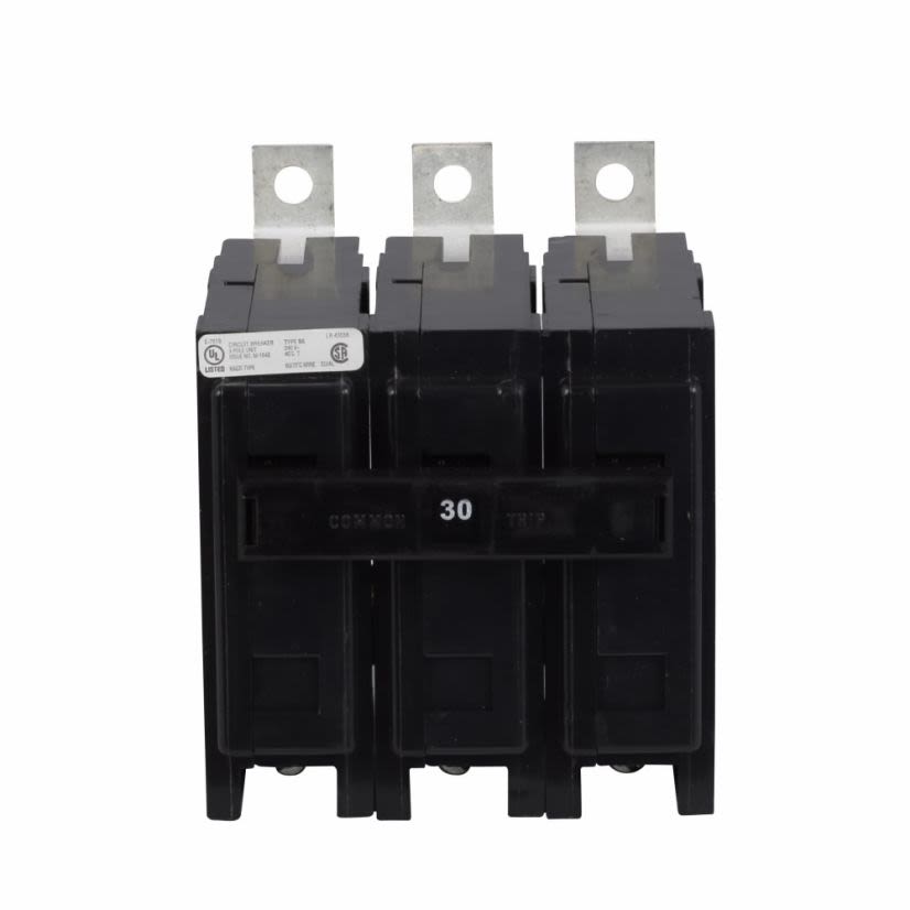 EATON Cutler-Hammer Series QuickLag® BAB3030H Type BAB Miniature Circuit Breaker, 240 VAC, 30 A, 10 kA Interrupt, 3 Poles, Non-Interchangeable Thermal Magnetic Trip