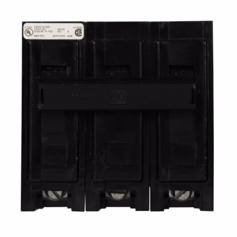 EATON Cutler-Hammer Series QuickLag® BAB3070HS Type BAB Miniature Circuit Breaker, 240 VAC, 70 A, 10 kA Interrupt, 3 Poles, Non-Interchangeable/Shunt/Thermal Magnetic Trip