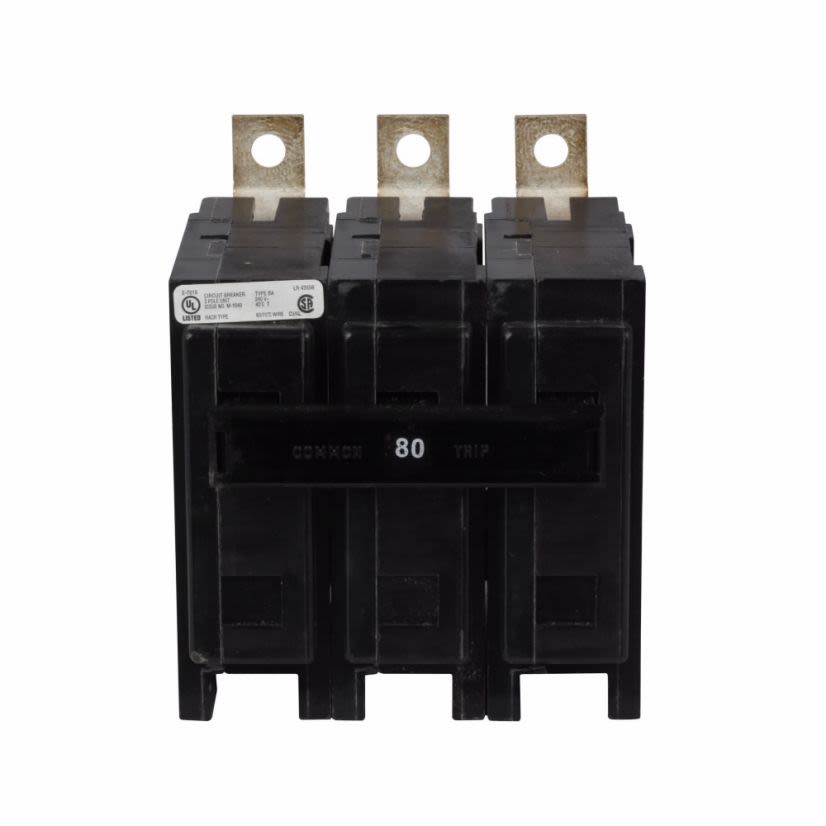 EATON Cutler-Hammer Series QuickLag® BAB3100H Type BAB Miniature Circuit Breaker, 240 VAC, 100 A, 10 kA, 3 Poles, Non-Interchangeable Thermal Magnetic Trip